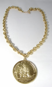 Kenneth Jay Lane Large Coin Pendant Necklace - JD10144
