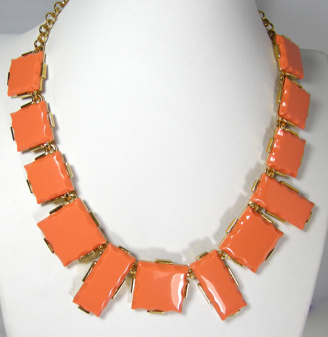 Signed Kenneth Lane Faux Coral Necklace  - JD10244