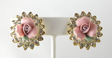Load image into Gallery viewer, Kenneth Jay Lane Pink Flower Earrings
