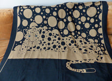 Load image into Gallery viewer, Vintage Huge Leopard Silk Scarf