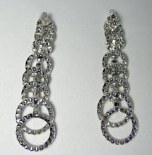 Load image into Gallery viewer, Long Dangling Circle Crystal Earrings - JD10125