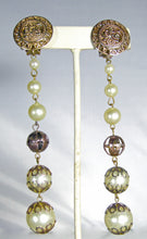 Load image into Gallery viewer, Vintage Extremely Long Faux Pearl Earrings  - JD10370