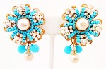 Load image into Gallery viewer, Vintage Signed Miriam Haskell Drop Earrings