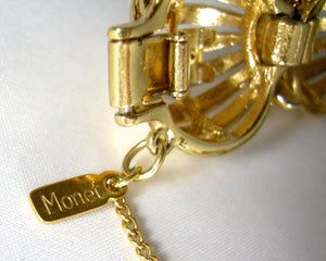 Vintage Monet Open Shrimp Link Bracelet