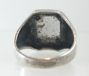 Sterling Silver Mourning Ring with Photo