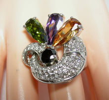 Load image into Gallery viewer, Multi-Colored CZ Cocktail Ring - JD10194