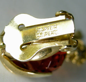 Famous Vintage Signed Napier Faux Amber Acorn Necklace, Bracelet & Earrings Set  - JD10408