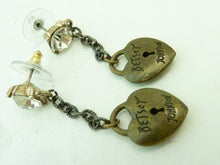 Load image into Gallery viewer, Vintage Signed Betsey Johnson Heart Rhinestone Earrings -- SOLD OUT