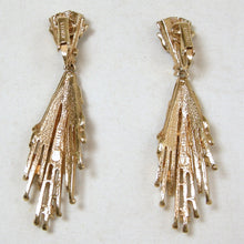 Load image into Gallery viewer, Vintage Signed Panetta Black &amp; Gold Drop Earrings