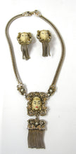 Load image into Gallery viewer, Vintage Unusual Selro Selini Asian Princess Necklace and Earring Set