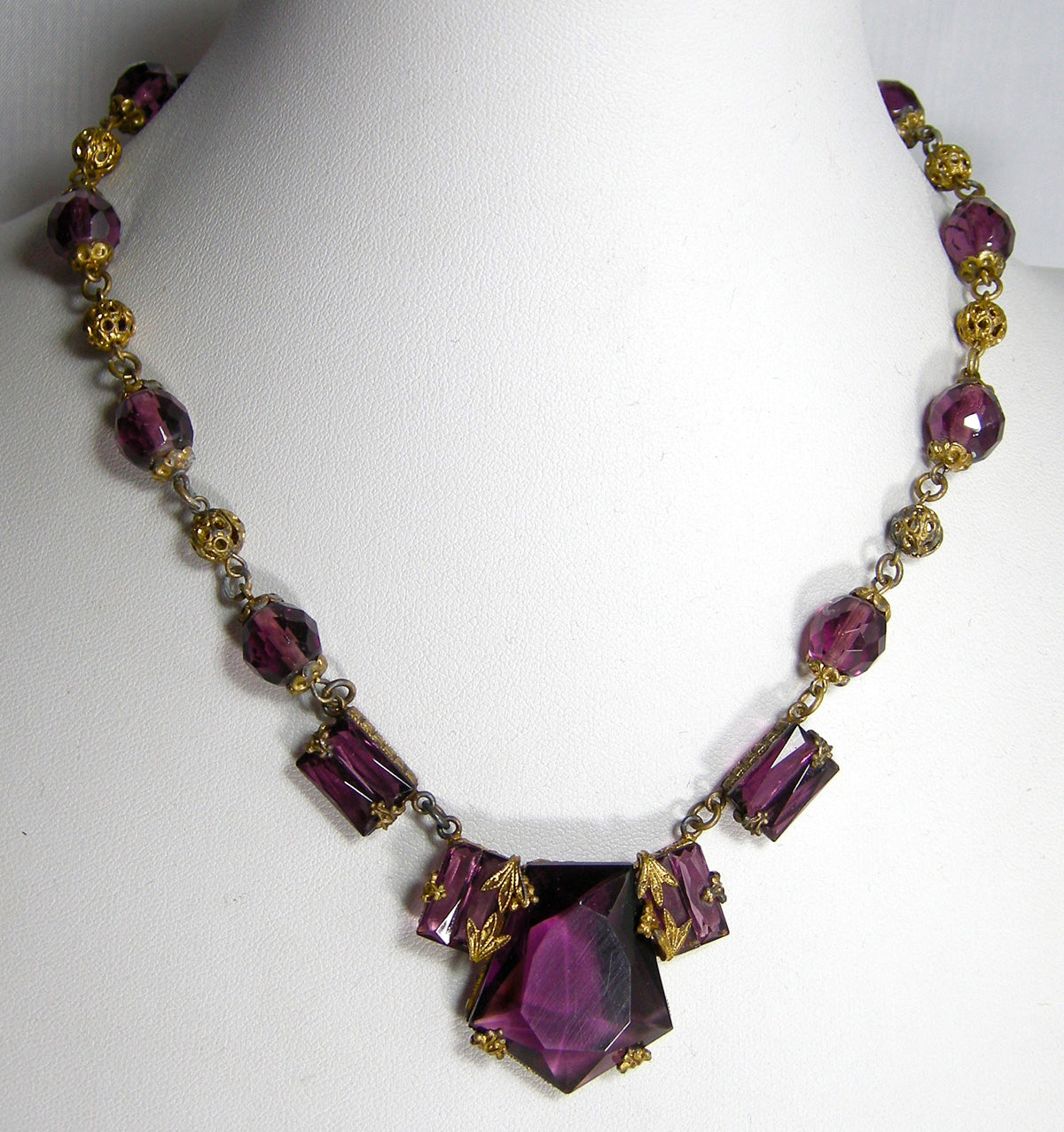 Fake hot sale amethyst necklace