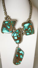 Load image into Gallery viewer, Vintage Sterling Rare Indian Morenci Turquoise Necklace By Albert Jake