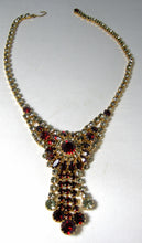 Load image into Gallery viewer, Unusual Red and Grey Rhinestone Necklace  - JD10545
