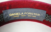 Load image into Gallery viewer, Vintage Burgundy Velvet Decorative Headband By Dianela Forster