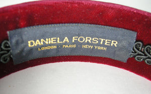 Vintage Burgundy Velvet Decorative Headband By Dianela Forster
