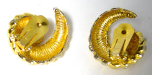 Load image into Gallery viewer, Vintage K.J.L. Swirl Clip Earrings