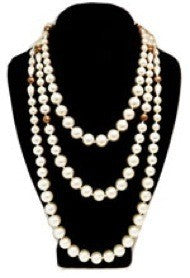 Vintage Signed Sandor 2-Strand Faux Pearl Necklace