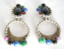 Load image into Gallery viewer, Vintage Sterling Signed Dolce Mexican Dangling Earrings