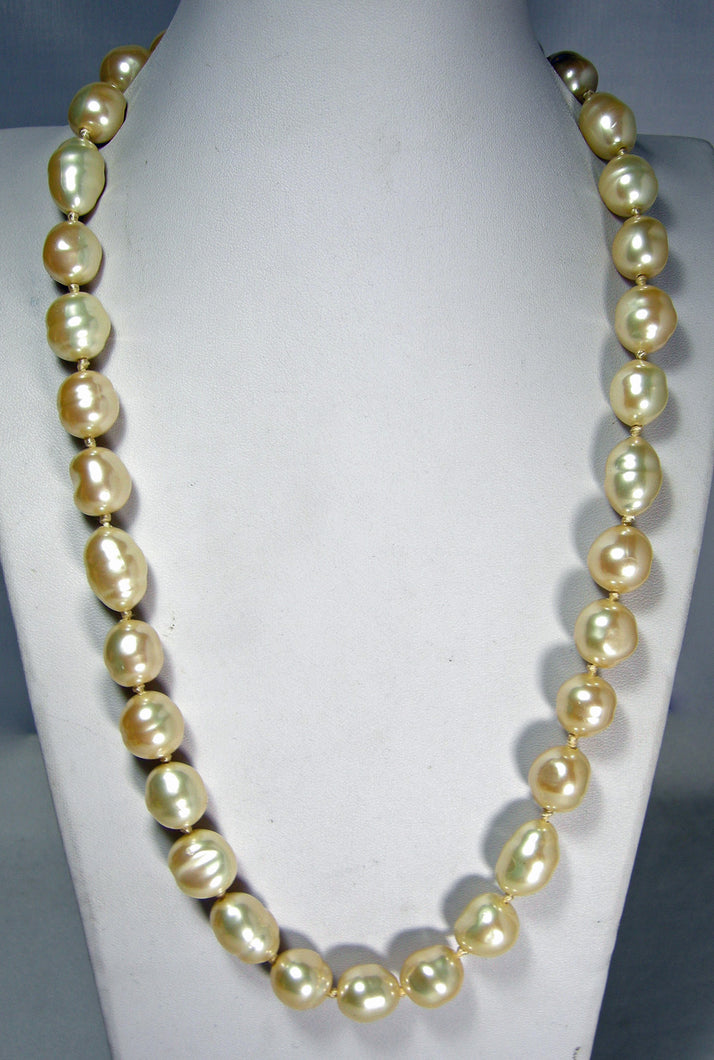 10CM Single Strand Long Faux Baroque Pearl Necklace  - JD10457
