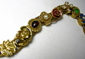 Rare Vintage Goldette Slide Link Bracelet  - JD10429