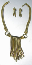Load image into Gallery viewer, Vintage 1940s Retro Snake Chain Necklace &amp; Earring Set  - JD10543