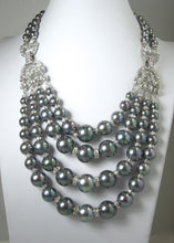 Load image into Gallery viewer, One-Of-A-Kind Robert Sorrell Tahitian Pearl and Crystal Necklace Set