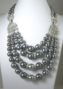 One-Of-A-Kind Robert Sorrell Tahitian Pearl and Crystal Necklace Set