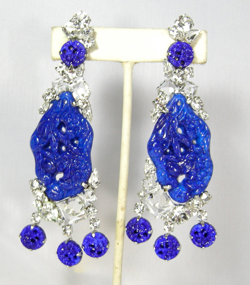 Signed Robert Sorrell “One-Of-A-Kind” Faux Blue Lapis Dangling Earring  - JD10330