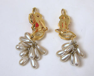 One-of-a-Kind Robert Sorrell Crystal & Pearl Drop Earrings