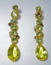 Load image into Gallery viewer, Robert Sorrell Faux Citrine Long Dangling Earrings  - JD10394