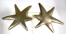 Load image into Gallery viewer, Vintage Gold Wash Sterling Star Earrings - JD10300