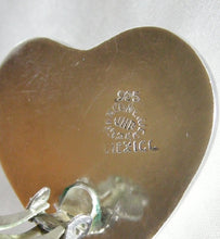 Load image into Gallery viewer, Vintage Large Sterling Heart Earrings