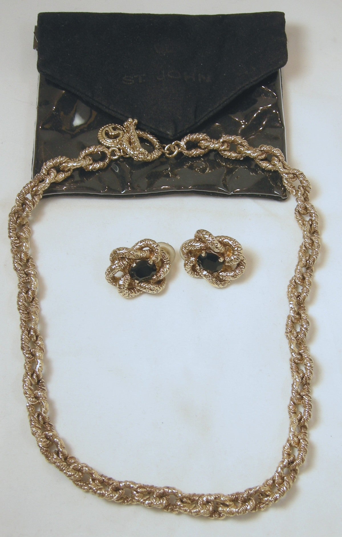 Vintage Signed St. John Link Chain Necklace & Earrings Set – Connie  DeNave's Jeweldiva