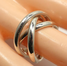 Load image into Gallery viewer, Vintage Famous Tiffany Sterling Silver Triple Crossover Ring, Size 7-1/2