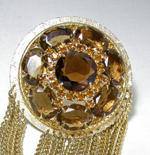 Load image into Gallery viewer, Magnificent Vintage Faux Topaz Dangling Brooch/Pendant - JD10525
