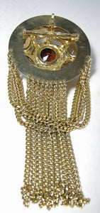 Magnificent Vintage Faux Topaz Dangling Brooch/Pendant - JD10525