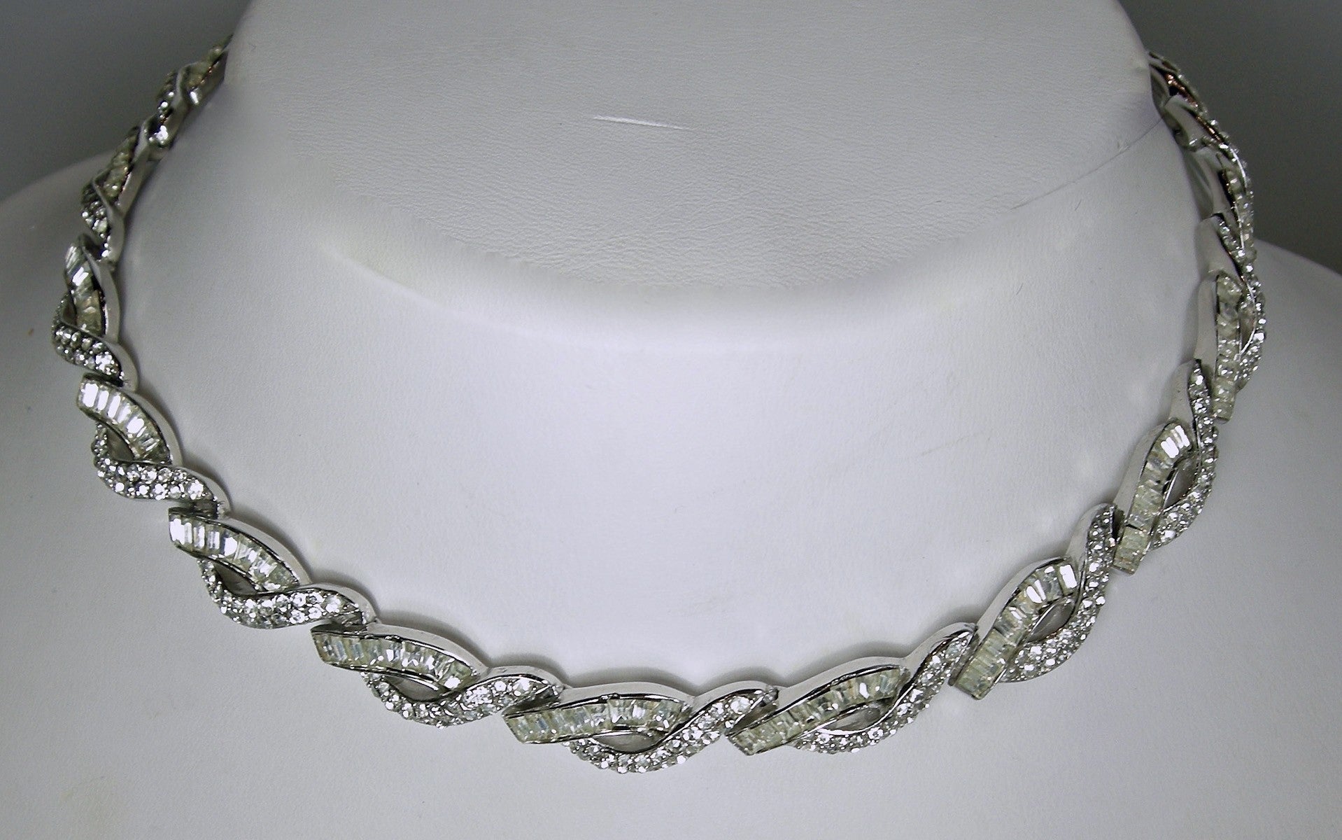 JEAIRTS Rhinestone Choker Necklace Silver Diamond India | Ubuy