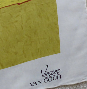Vintage Large 100% Silk Van Gogh Famous Painting Scarf