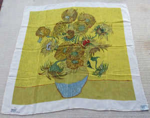 Vintage Large 100% Silk Van Gogh Famous Painting Scarf