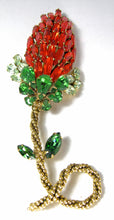 Load image into Gallery viewer, Huge 5” Vintage Signed Weiss Flower Brooch  - JD10310